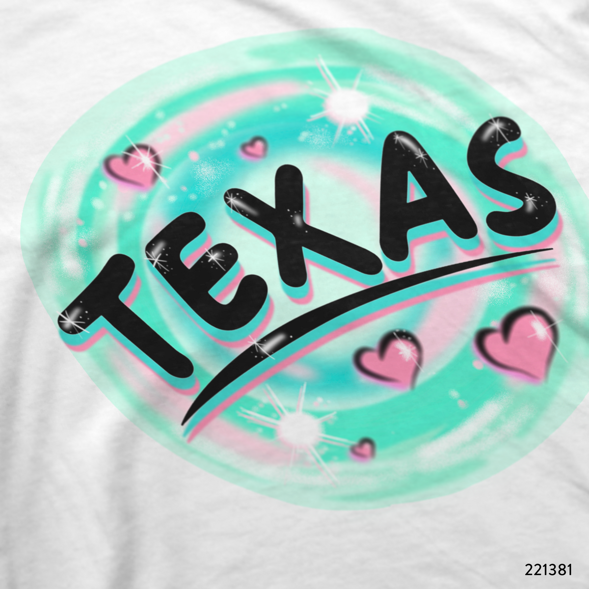 Texas Airbrush T-Shirt Design