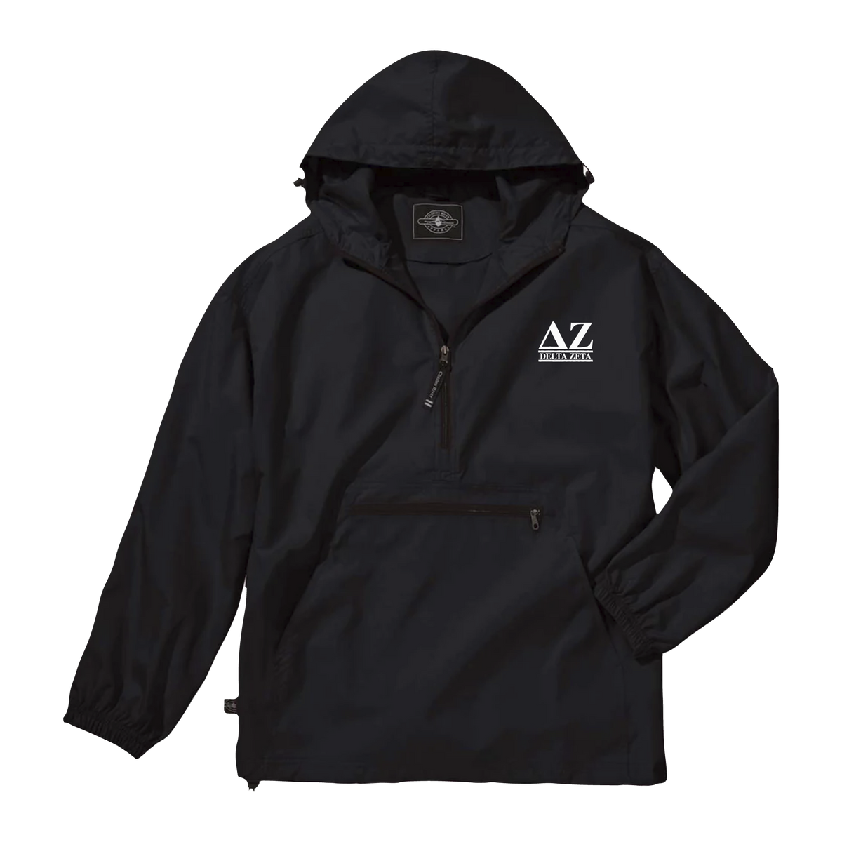 B-Unlimited Greek - Rain Jacket (DZ) - Charles River - 9905 - Solid Rain Jacket Pullover - Black
