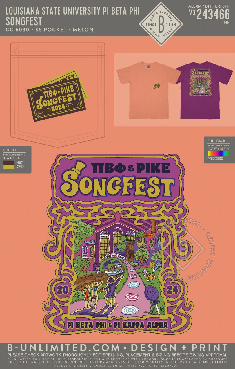 Louisiana State University Pi Beta Phi - Songfest - CC - 6030 - SS Pocket - Melon