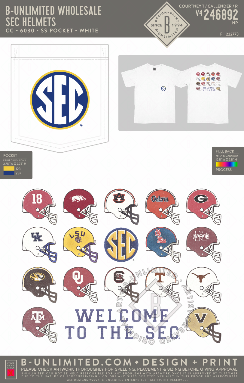 B-Unlimited Wholesale - SEC Helmets - CC - 6030 - SS Pocket - White
