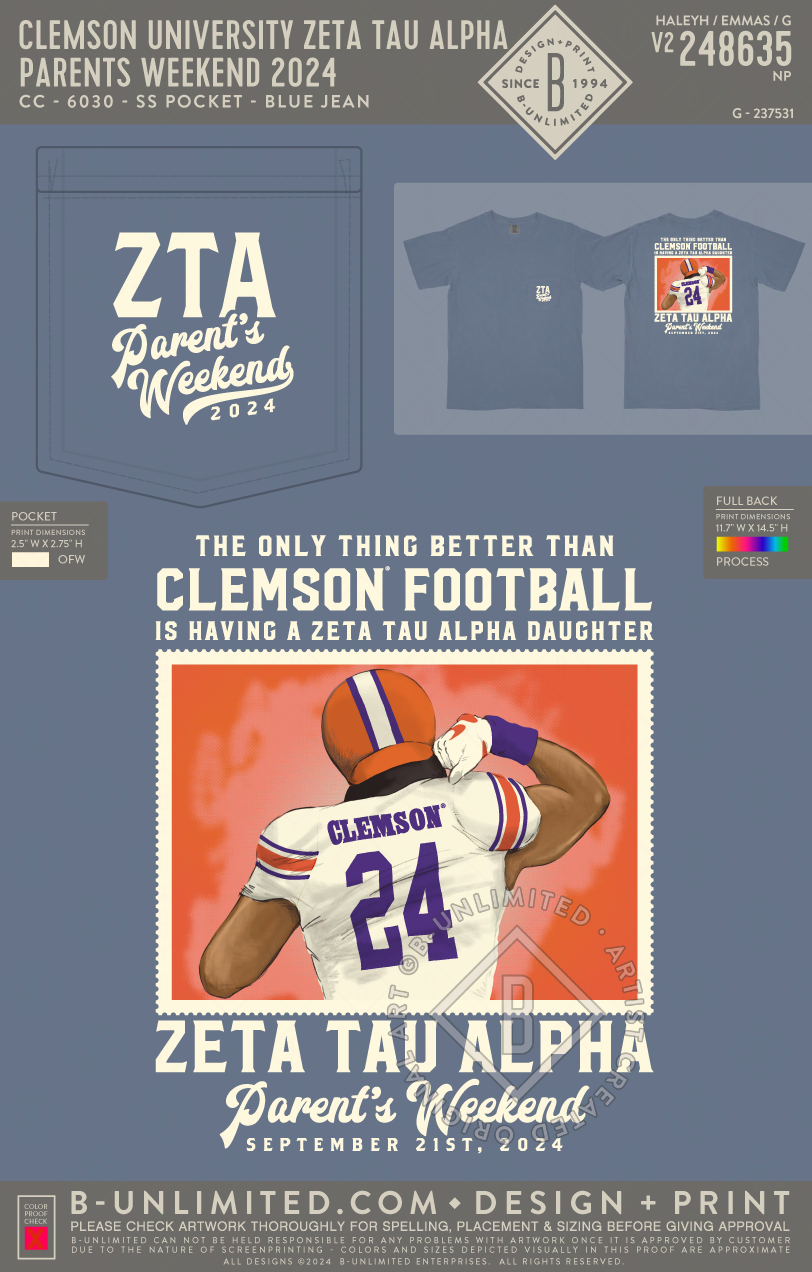 Clemson University Zeta Tau Alpha - Parents Weekend 2024 - CC - 6030