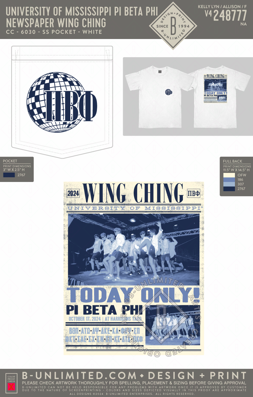 University of Mississippi Pi Beta Phi Newspaper Wing Ching CC 60