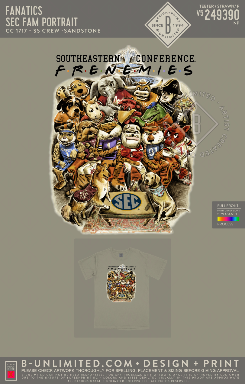 B-Unlimited Wholesale - SEC Fam portrait - CC - 1717 - SS Crew - Sandstone