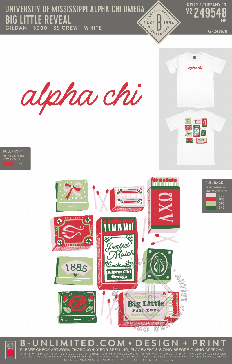 University of Mississippi Alpha Chi Omega Big Little Reveal Gildan