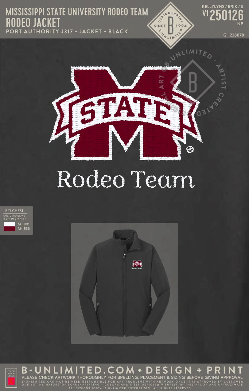 Mississippi State University Rodeo Team Rodeo Jacket Port Authorit