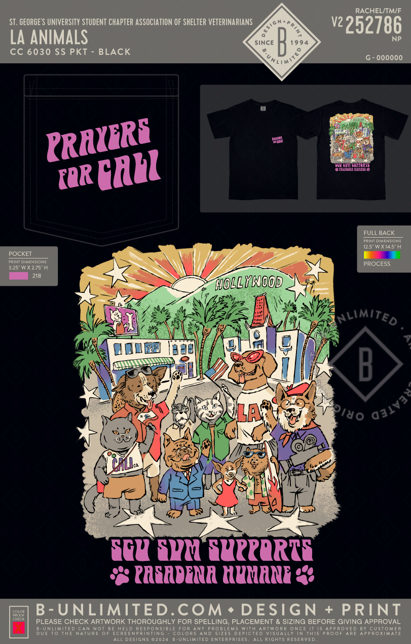St. George's University Student Chapter Association of Shelter Veterinarians - LA Animals - CC - 6030 - SS Pocket - Black