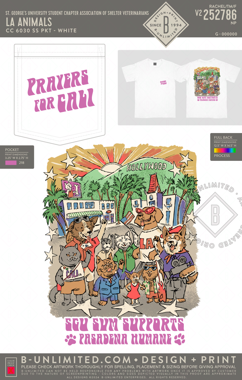 St. George's University Student Chapter Association of Shelter Veterinarians - LA Animals - CC - 6030 - SS Pocket - White