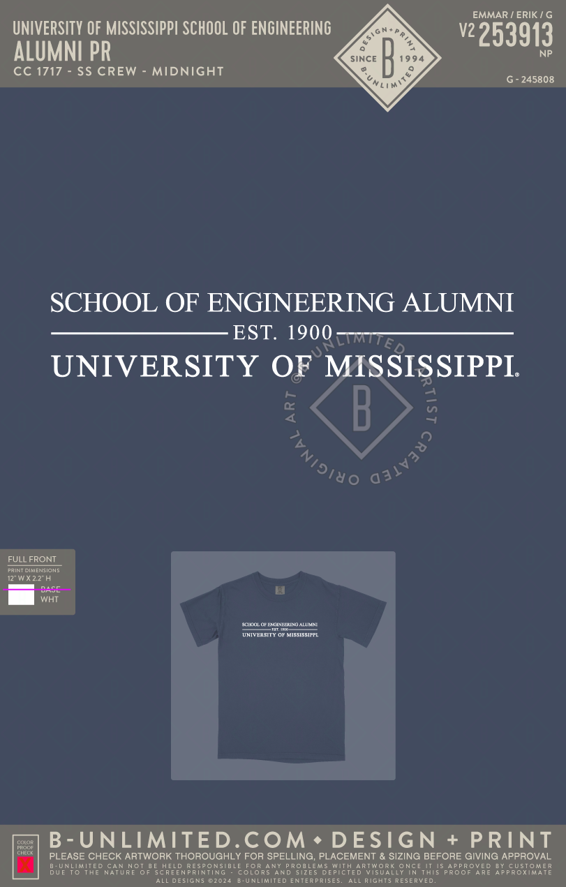 University of Mississippi School of Engineering - Alumni PR - CC - 1717 - SS Crew - Midnight