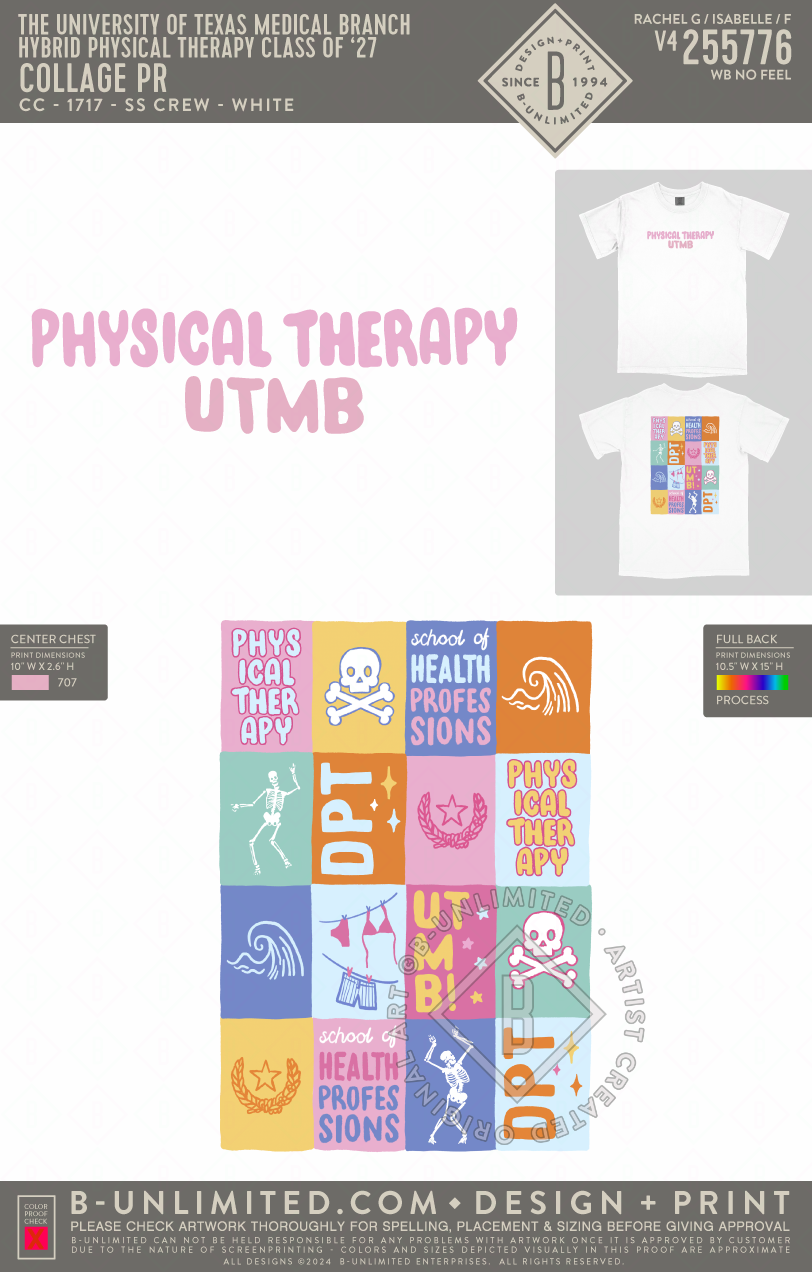 The University of Texas Medical Branch Hybrid Physical Therapy Class of ‘27 - Collage PR - CC - 1717 - SS Crew - White