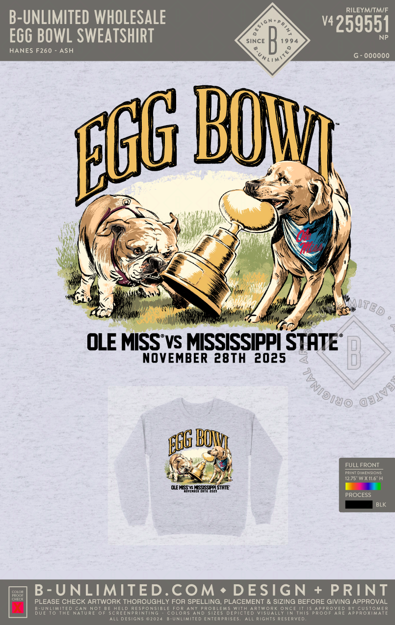 B-Greek - Egg Bowl Sweatshirt 2025