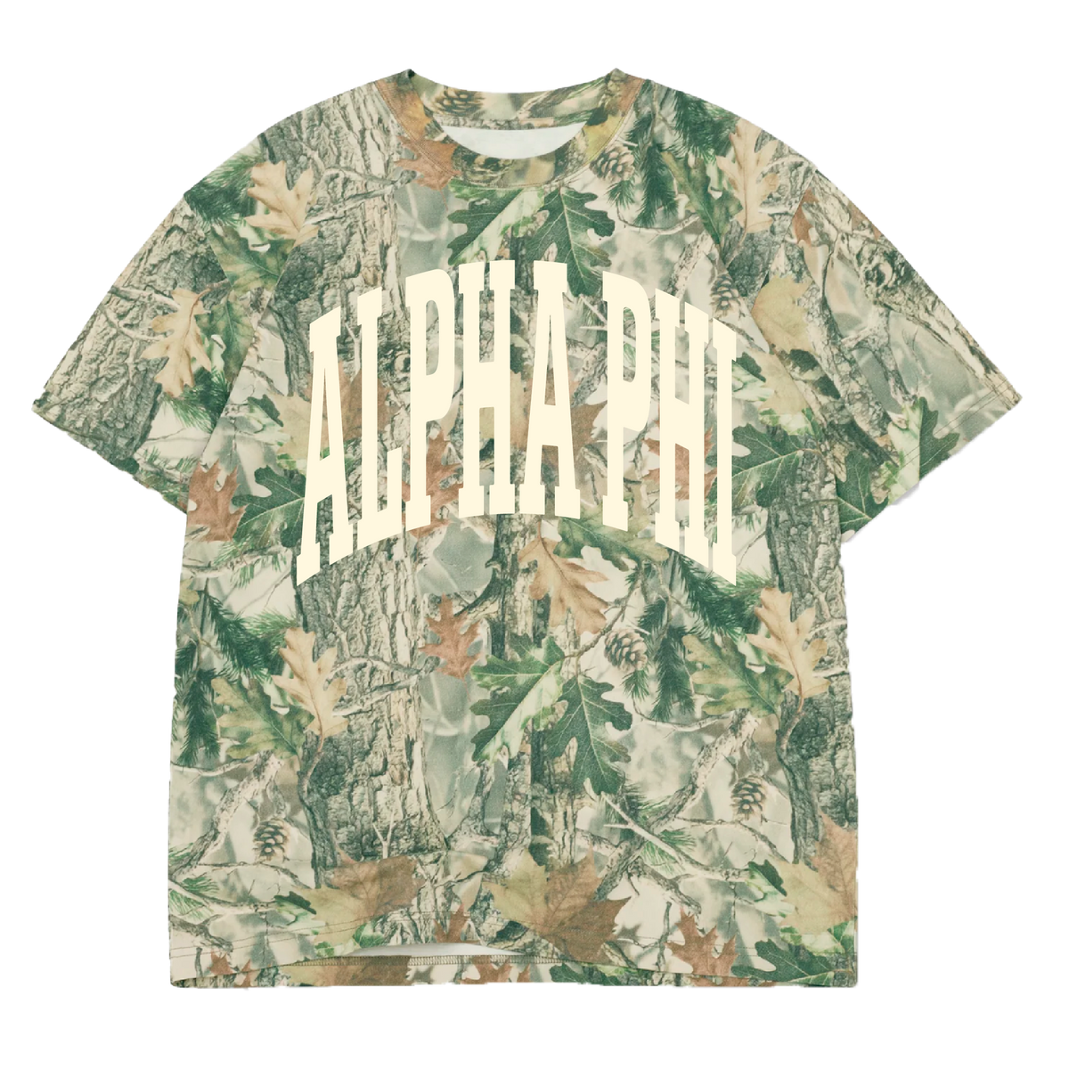 B-Greek - Camo Arch T-Shirt - Alpha Phi