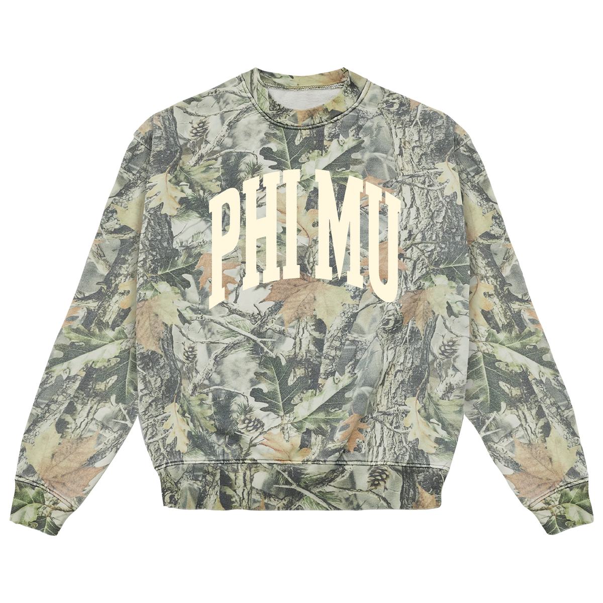 B-Greek - Camo Arch Crewneck - Phi Mu