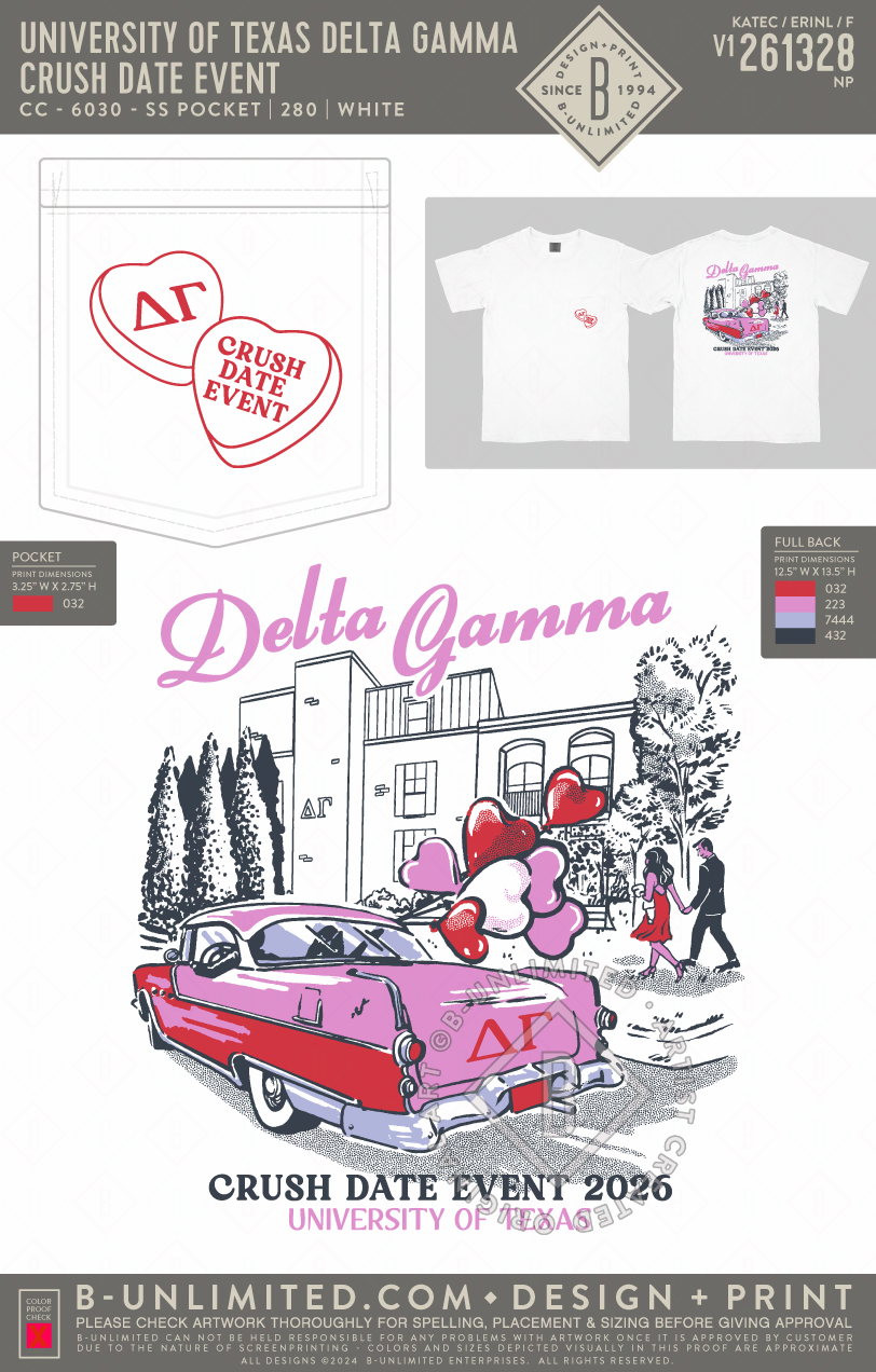 University of Texas Delta Gamma - Crush Date Event (EOS26) - CC - 6030 - SS Pocket - White
