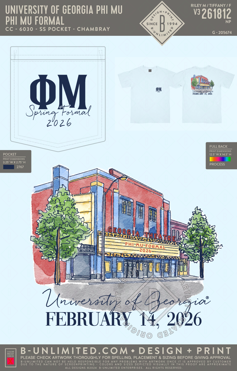 UGA Phi Mu - Phi Mu Formal(EOS26) - CC - 6030 - SS Pocket - Chambray