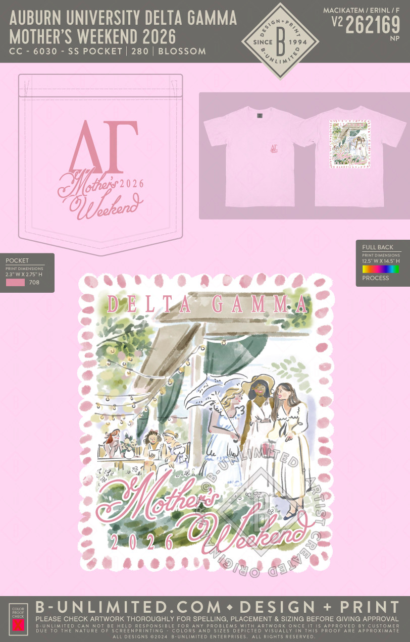 Auburn University Delta Gamma - Mother's Weekend 2026 (EOS26) - CC - 6030 - SS Pocket - Blossom