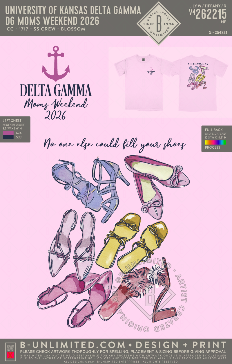 University of Kansas Delta Gamma - DG Moms Weekend 2026 (EOS26) - CC - 1717 - SS Crew - Blossom