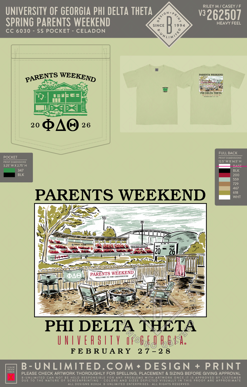 UGA Phi Delt - Spring Parents Weekend(EOS26) - CC - 6030 - SS Pocket - Celadon
