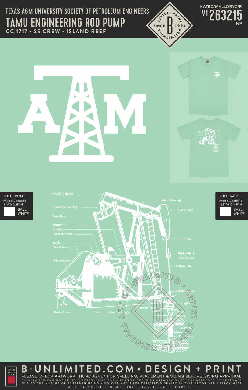 Texas A&M University Society of Petroleum Engineers - TAMU Engineering Rod Pump - CC - 1717 - SS Crew - Island Reef