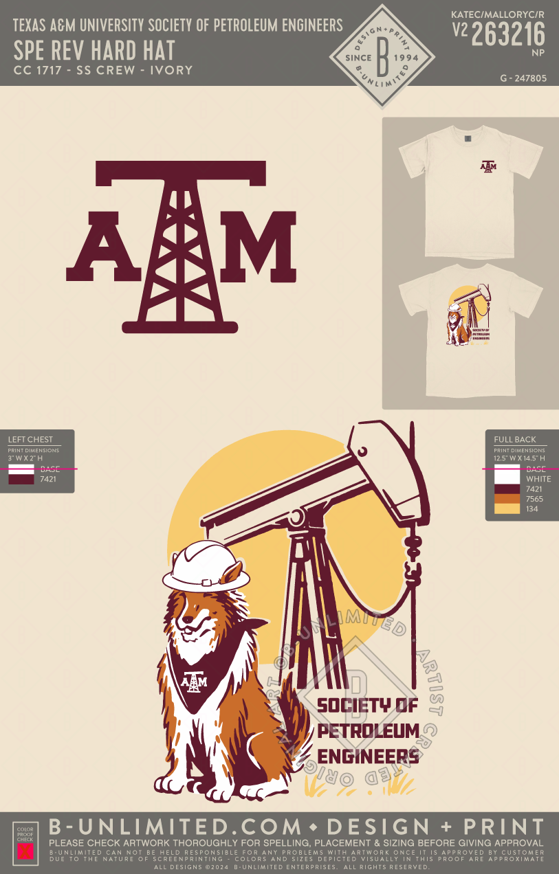 Texas A&M University Society of Petroleum Engineers - SPE Rev Hard Hat - CC - 1717 - SS Crew - Ivory