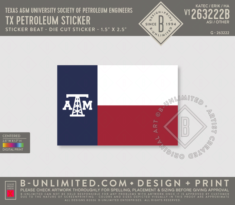 Texas A&M University Society of Petroleum Engineers - TX Petroleum Sticker - Stickerbeat - Die Cut Stickers - Multicolor