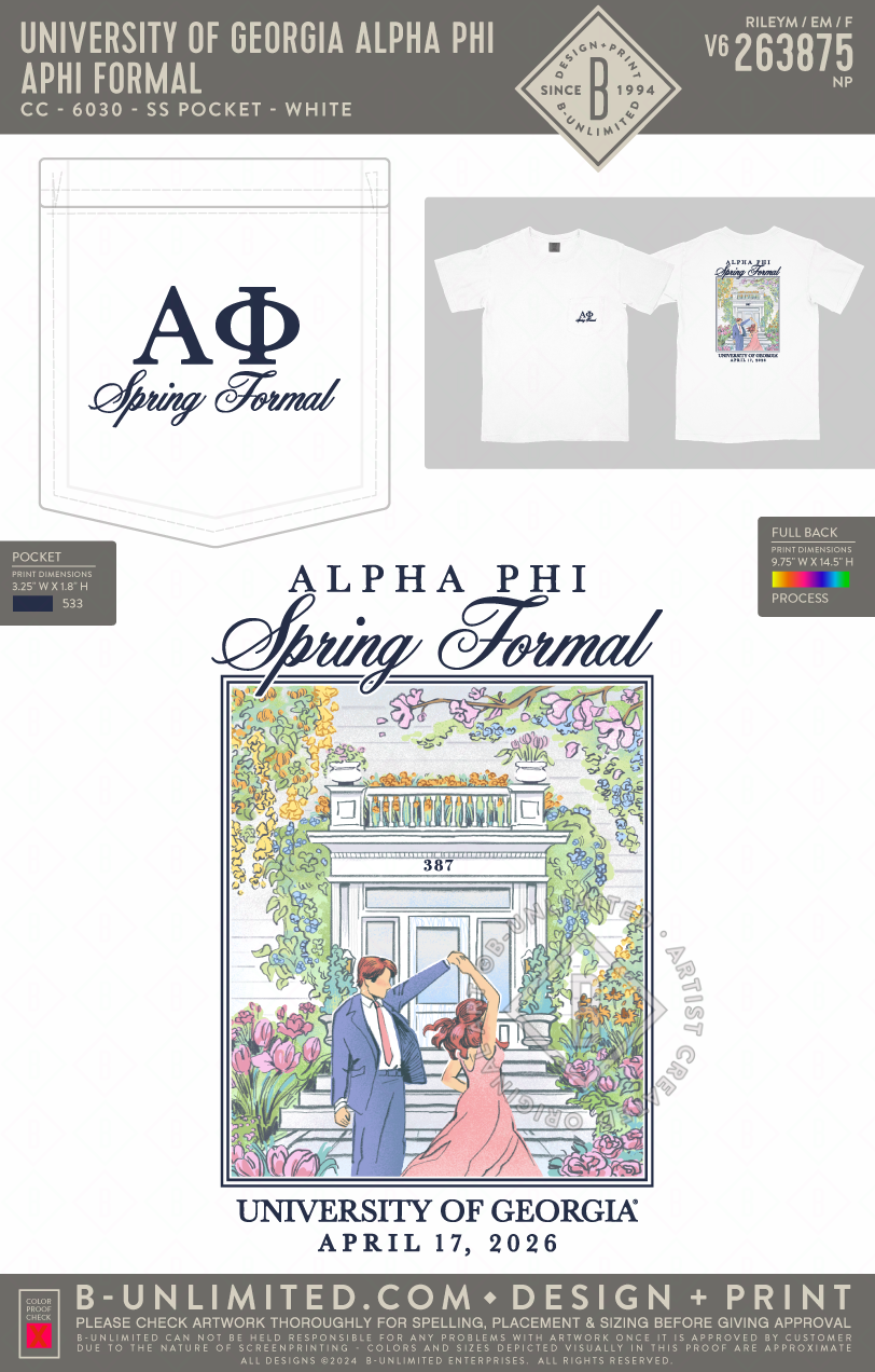UGA APHI - APHI Formal(EOS26) - CC - 6030 - SS Pocket - White