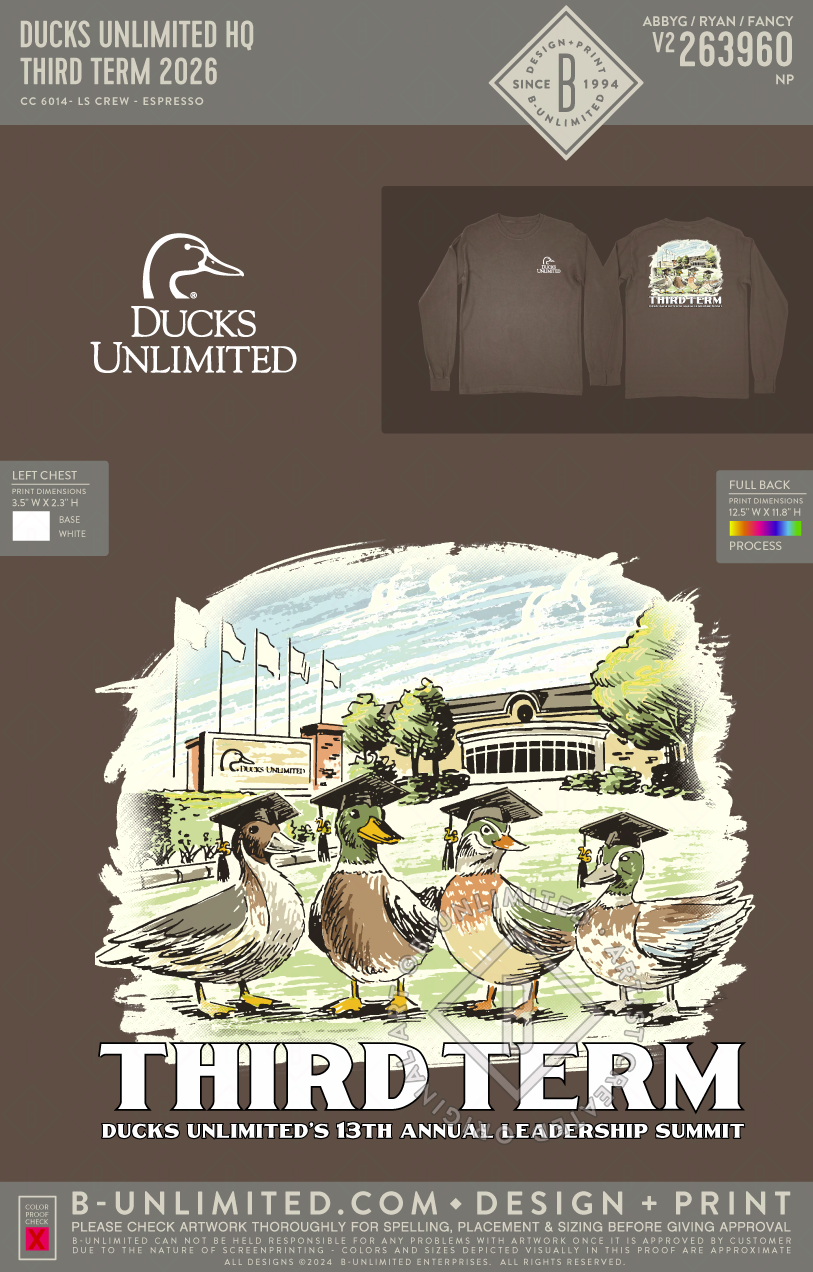 Ducks Unlimited HQ - Third Term 2026 - CC - 6014 - LS Crew - Espresso