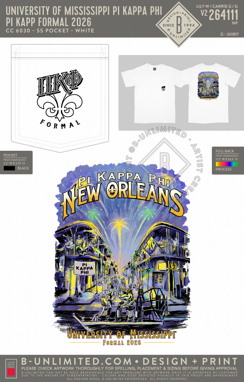 University of Mississippi Pi Kappa Phi - Pi Kapp Formal 2026 (EOS26) - CC - 6030 - SS Pocket - White