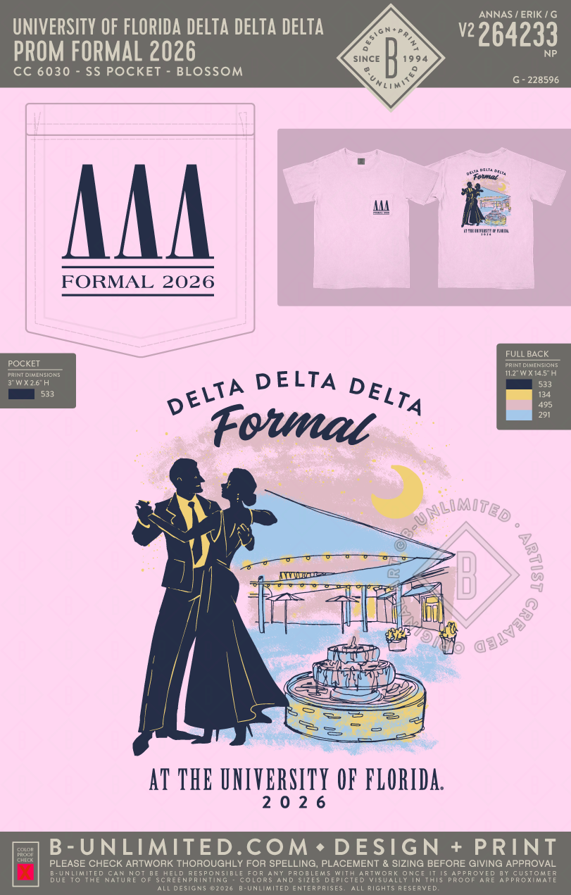 University of Florida Delta Delta Delta - Prom Formal 2026 (EOS26) - CC - 6030 - SS Pocket - Blossom