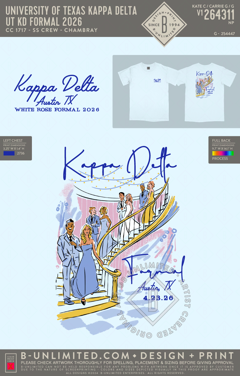 University of Texas Kappa Delta - UT KD Formal 2026 (EOS26) - CC - 1717 - SS Crew - Chambray