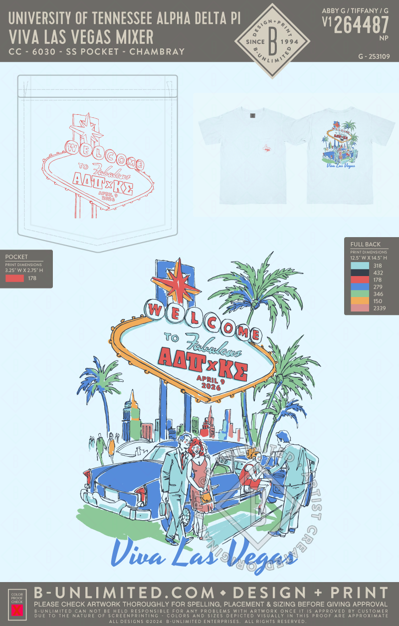 University of Tennessee Alpha Delta Pi - Viva Las Vegas Mixer (EOS26) - CC - 6030 - SS Pocket - Chambray