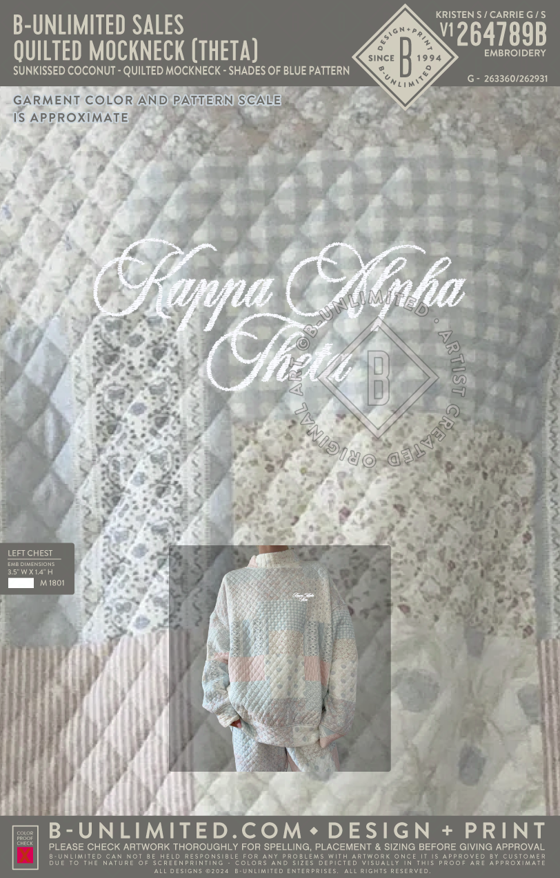 B-Unlimited Sales - Quilted Mockneck (theta) - Veveret Floral Textured Mock Neck Sweater - Floral