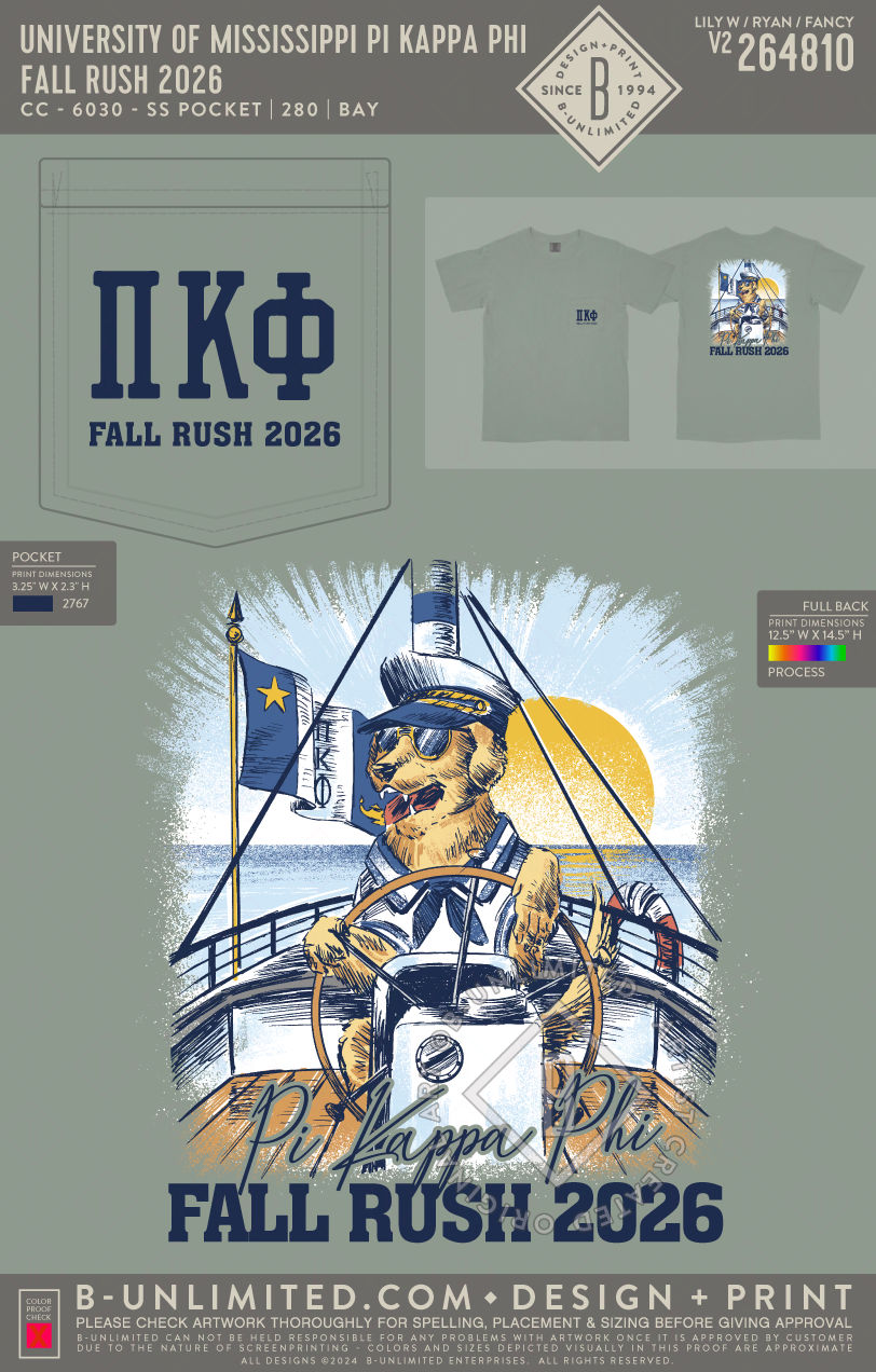 University of Mississippi Pi Kappa Phi - Fall Rush 2026 - CC - 6030 - SS Pocket - Bay