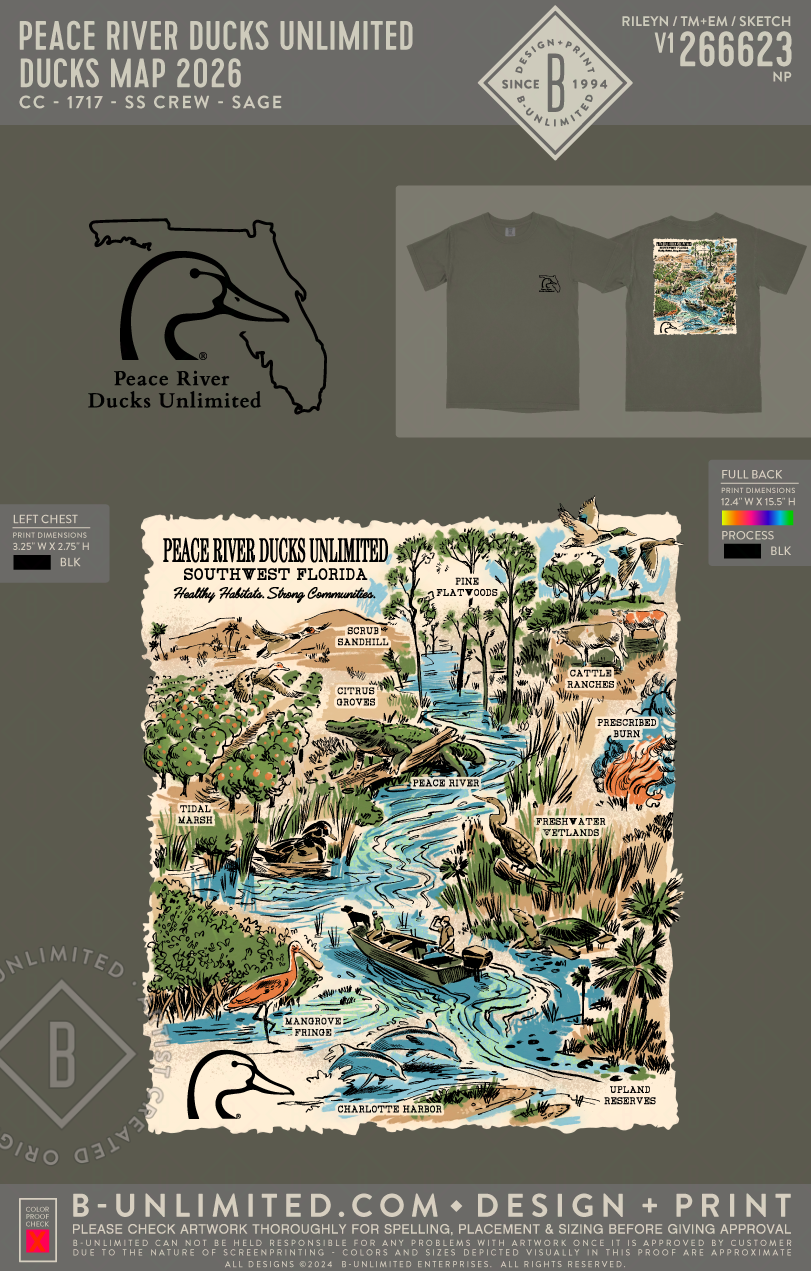 Peace River Ducks Unlimited - Ducks Map 2026 - CC - 1717 - SS Crew - Sage