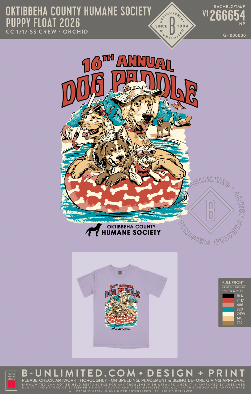 Oktibbeha County Humane Society - Puppy Float 2026 - CC - 1717 - SS Crew - Orchid