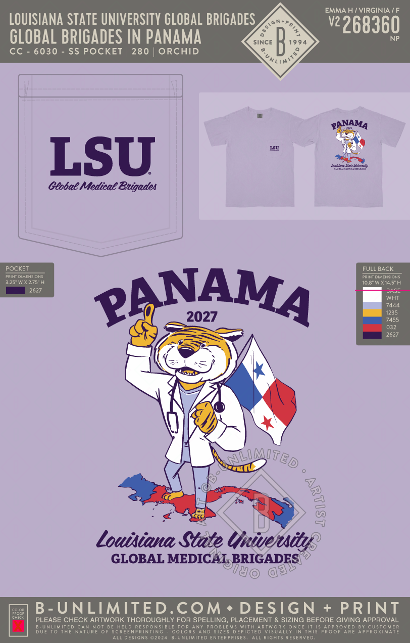 Louisiana State University Global Brigades - Global Brigades in Panama - CC - 6030 - SS Pocket - Orchid