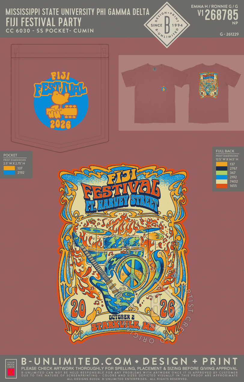 Mississippi State University Phi Gamma Delta - FIJI Festival Party - CC - 6030 - SS Pocket - Cumin