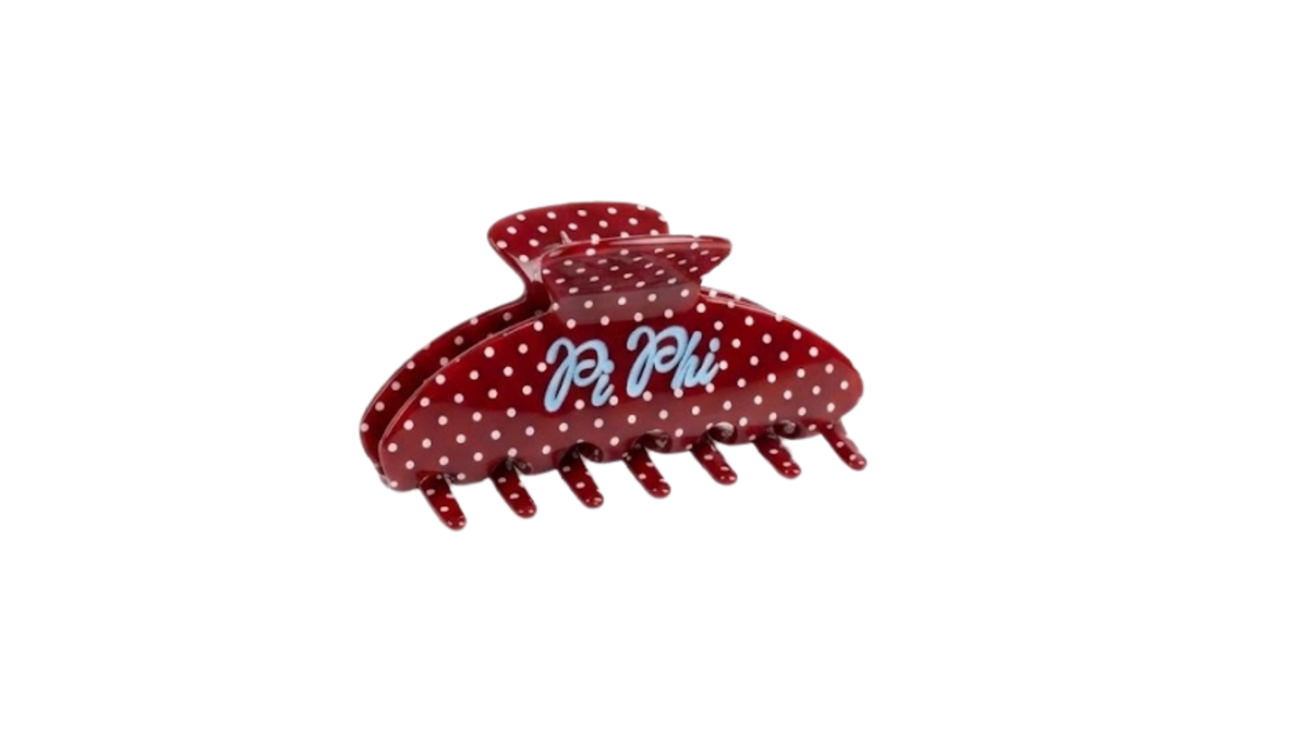 B-Unlimited Greek - Dots for Days Hair Clip Pi Phi