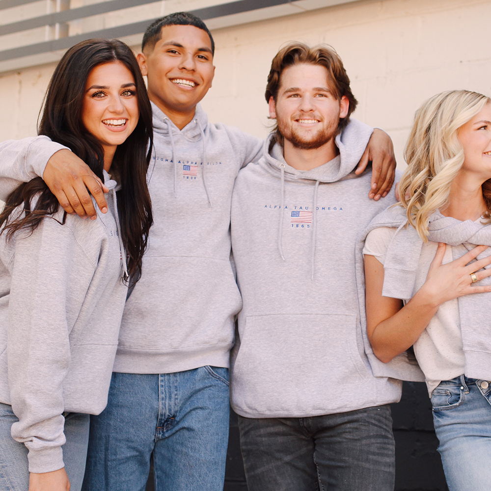 B-Unlimited Greek - Beta Upsilon Chi Flag PR Hoodie