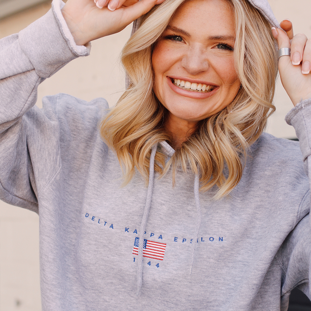 B-Unlimited Greek - Delta Kappa Epsilon Flag PR Hoodie