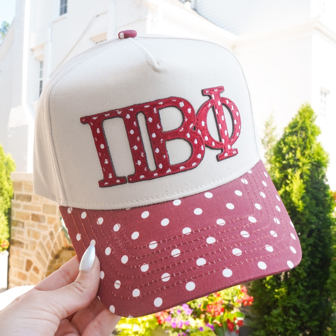 B-Unlimited Greek - Dots for Days Hat Pi Phi