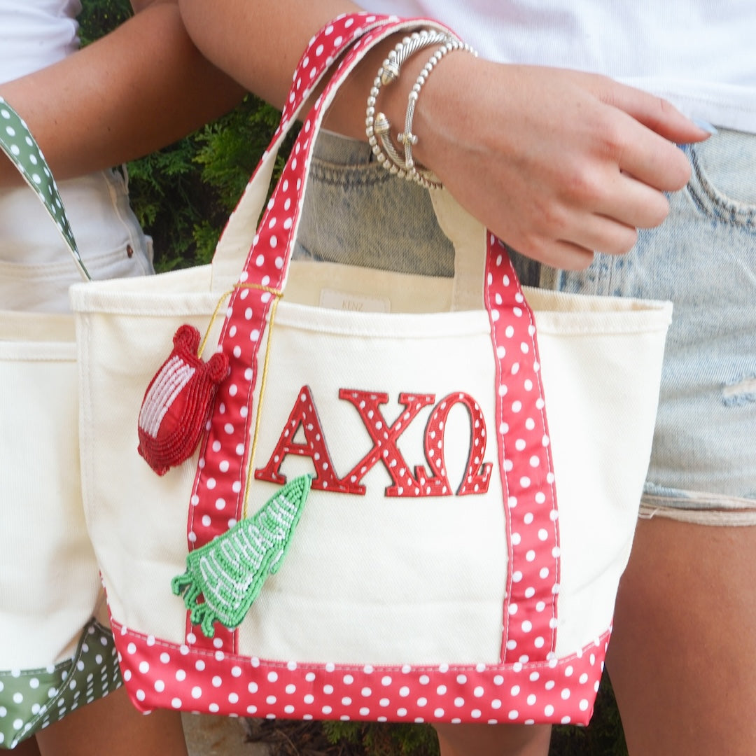 B-Unlimited Greek - Dots for Days Tote Alpha Chi