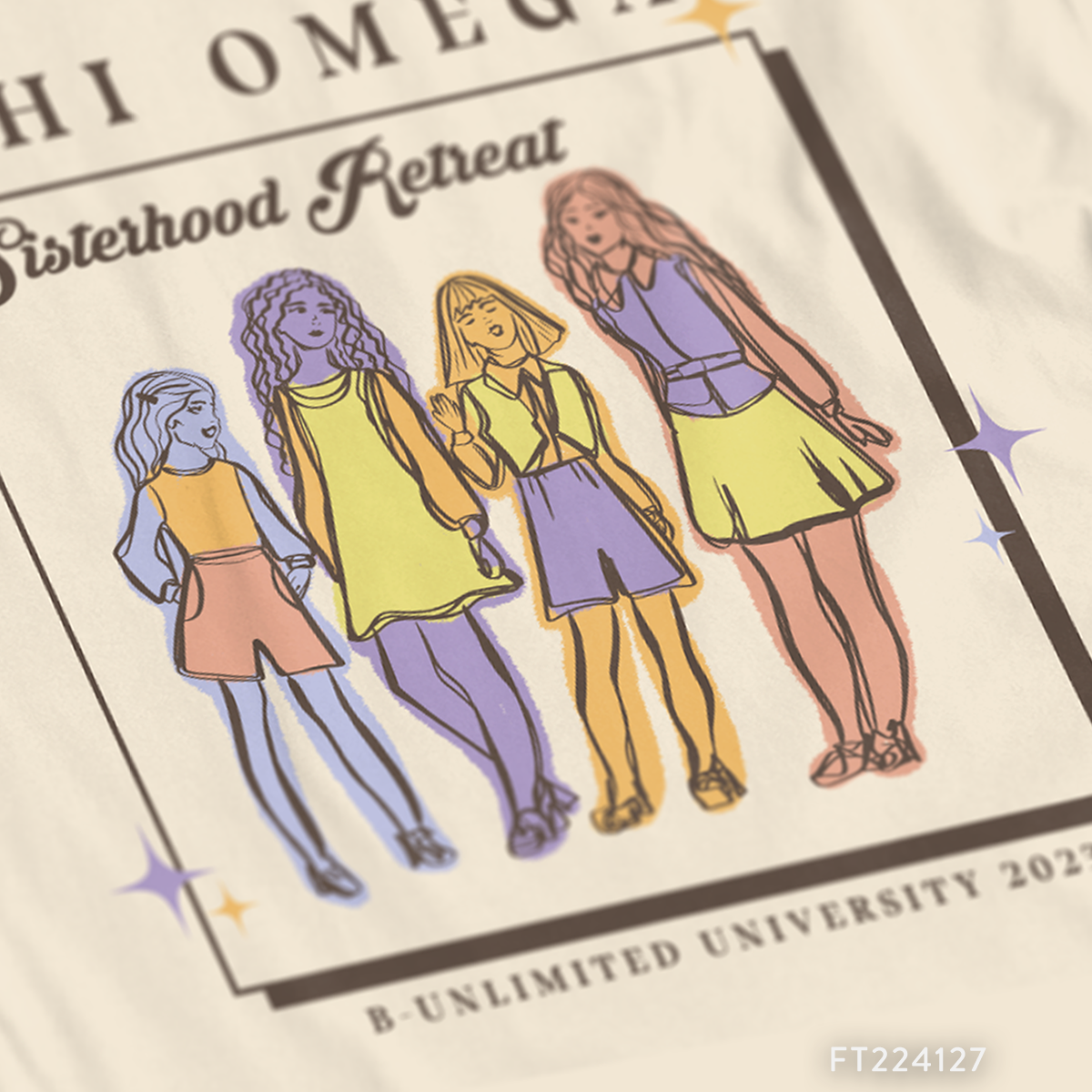 Chi Omega Sisterhood Retreat T-Shirt Design