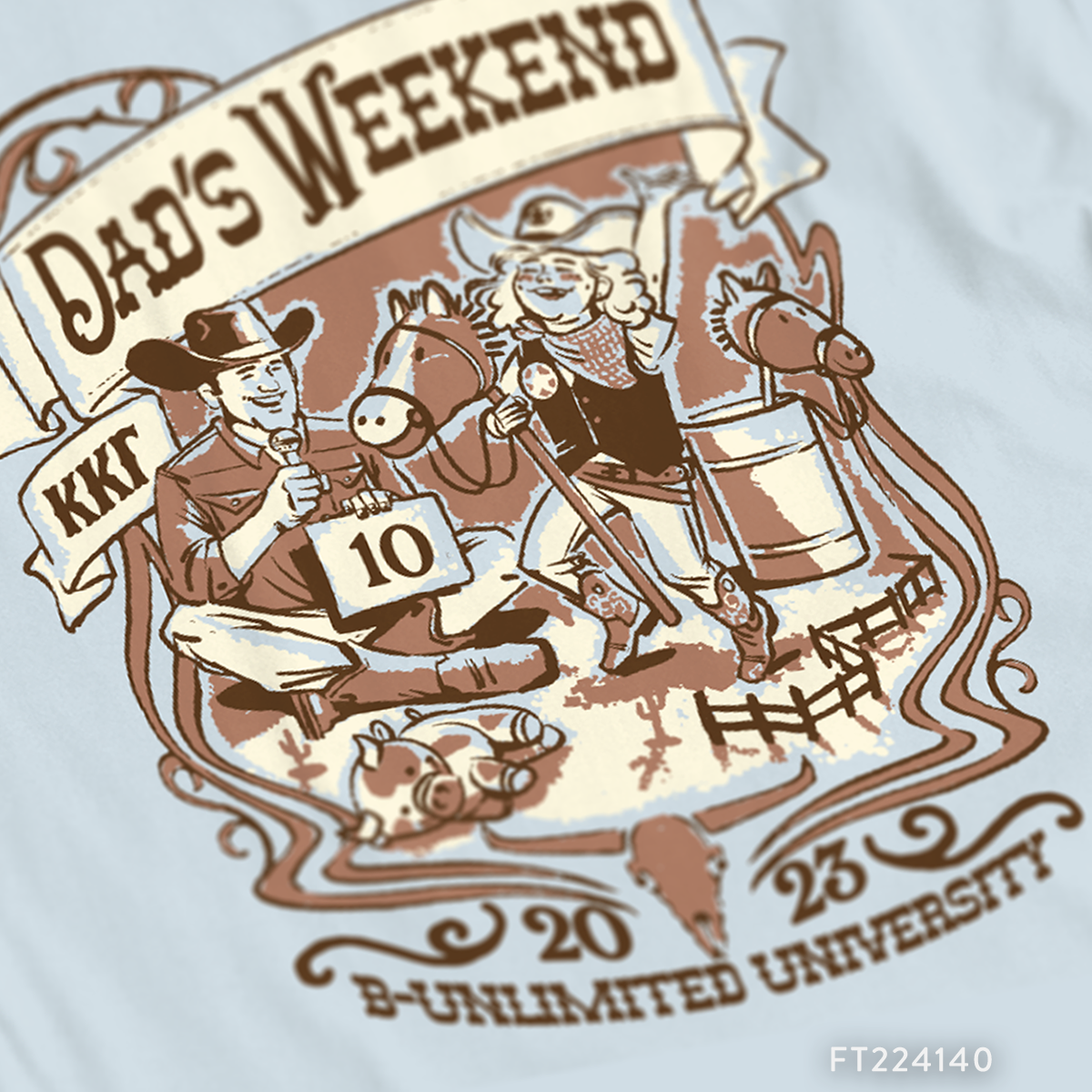 Kappa Kappa Gamma Western Dads Weekend T-Shirt Design