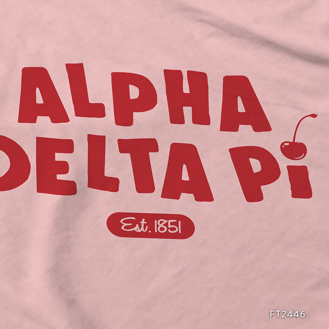 Alpha Delta Pi Cherry Simple PR T Shirt Design B Unlimited Custom Apparel Shop