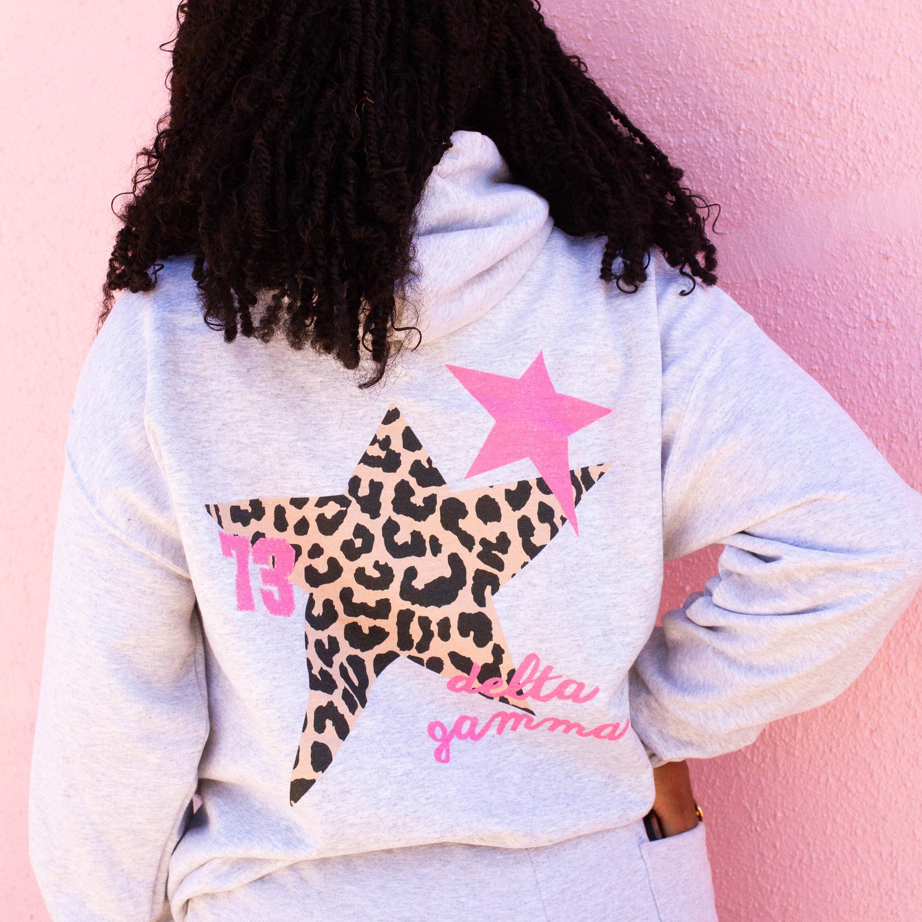 B-Greek - Cheetah Hoodie - Delta Gamma