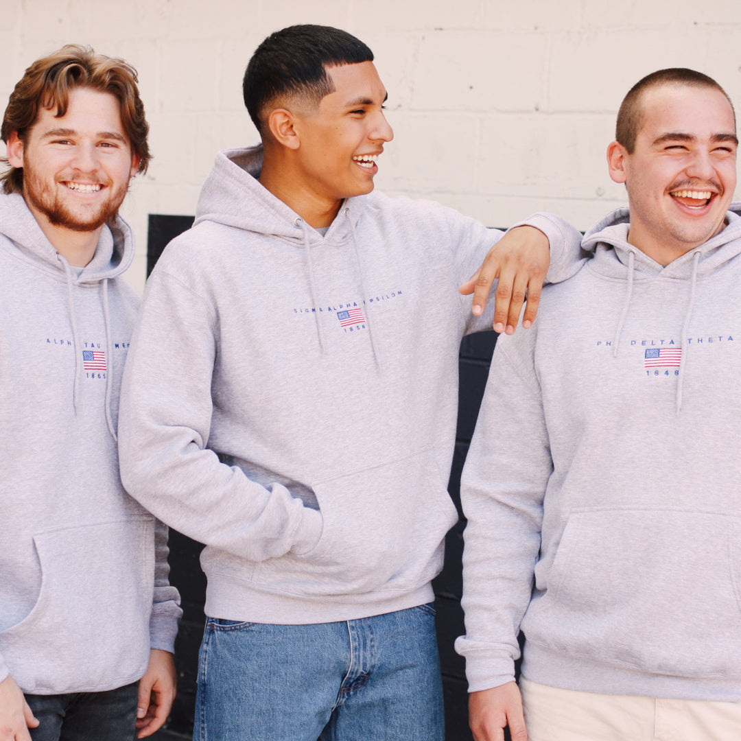 B-Unlimited Greek - Sigma Alpha Epsilon Flag PR Hoodie