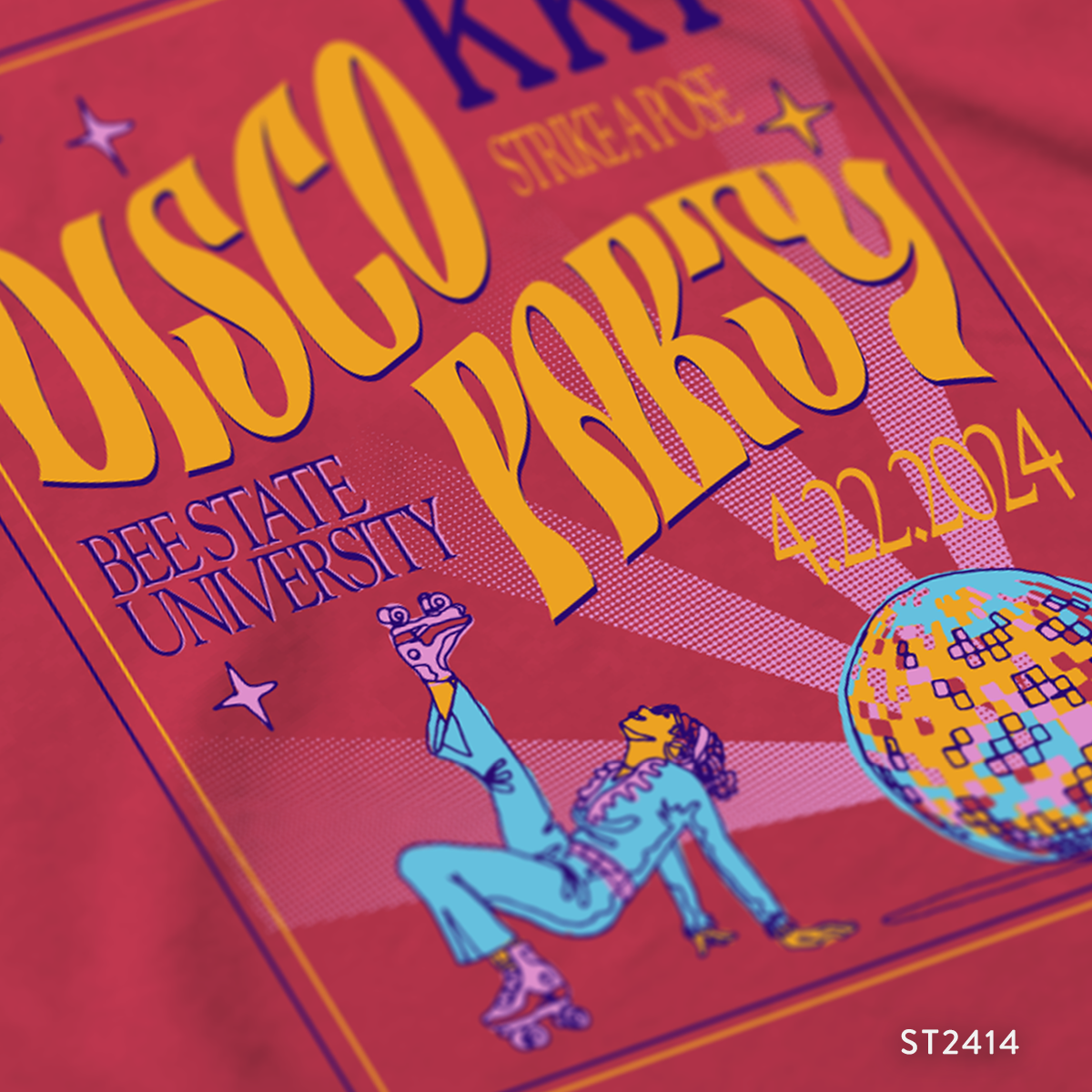 Kappa Kappa Gamma Disco Date Party T-Shirt Design