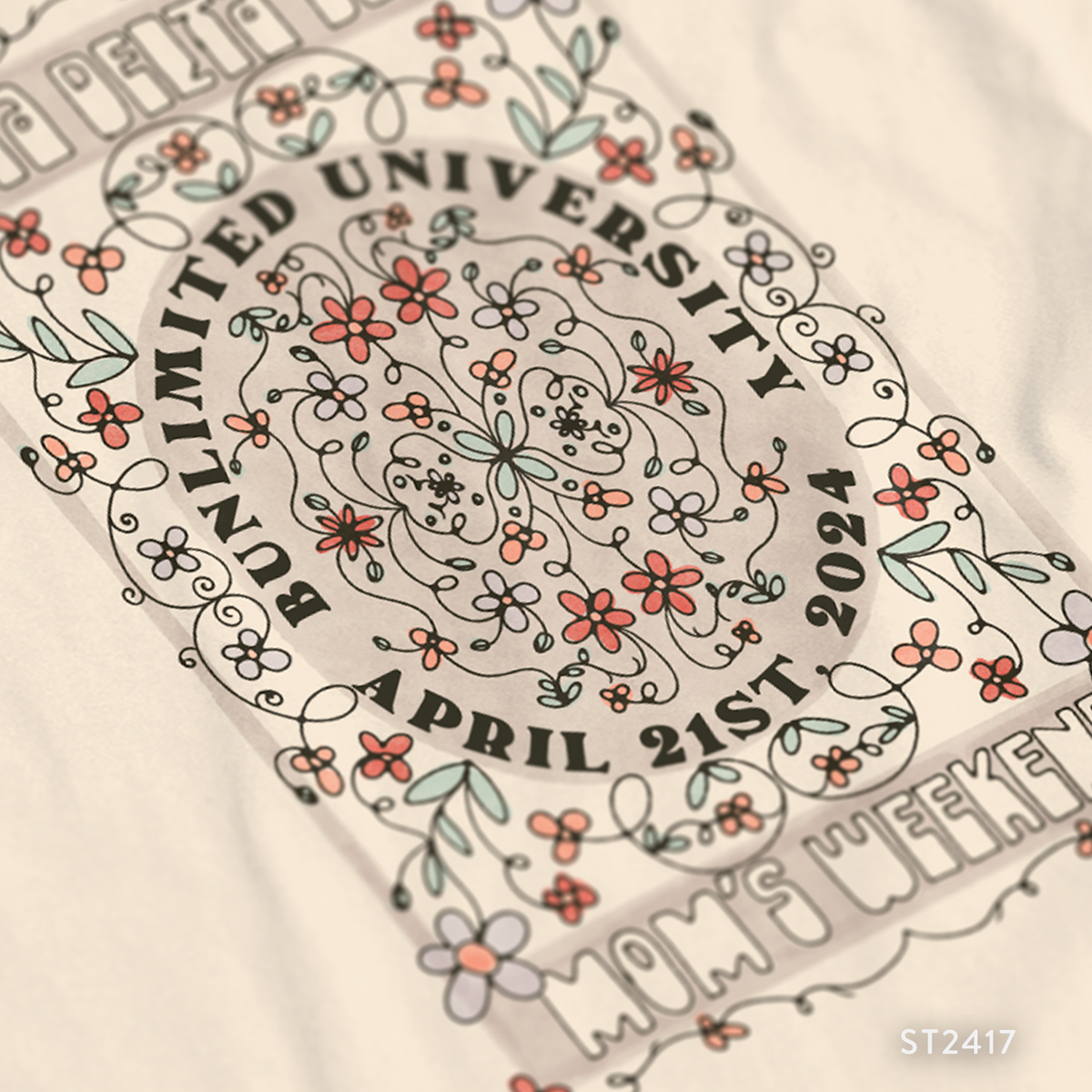 Delta Delta Delta Mom's Weekend T-Shirt Design
