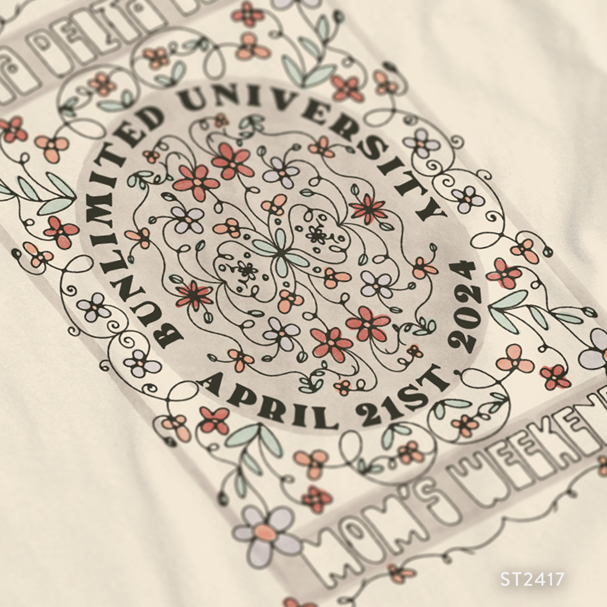 Delta Delta Delta Mom's Weekend T-Shirt Design