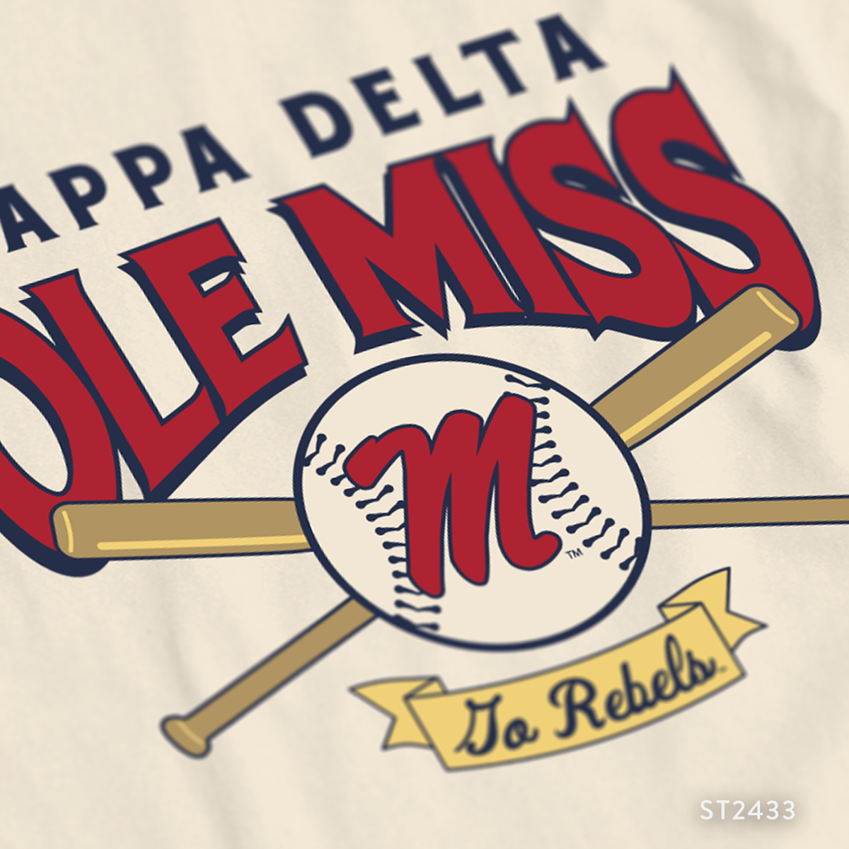 Kappa Delta Baseball PR T-Shirt Design